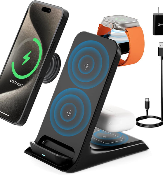 KPON 3 in 1 Wireless Charger for Thick Cases