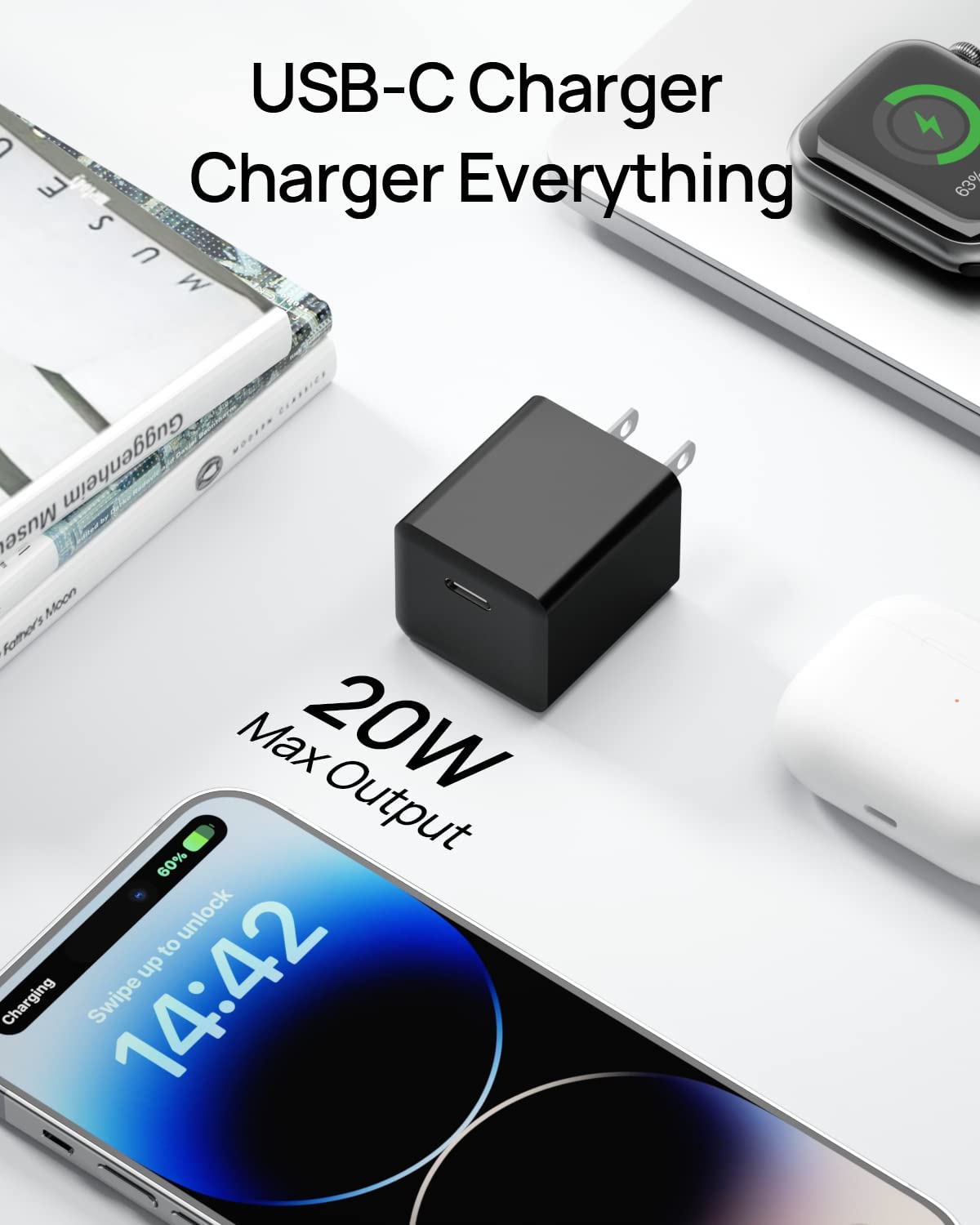 KPON USB-C Charger Charging Adapter