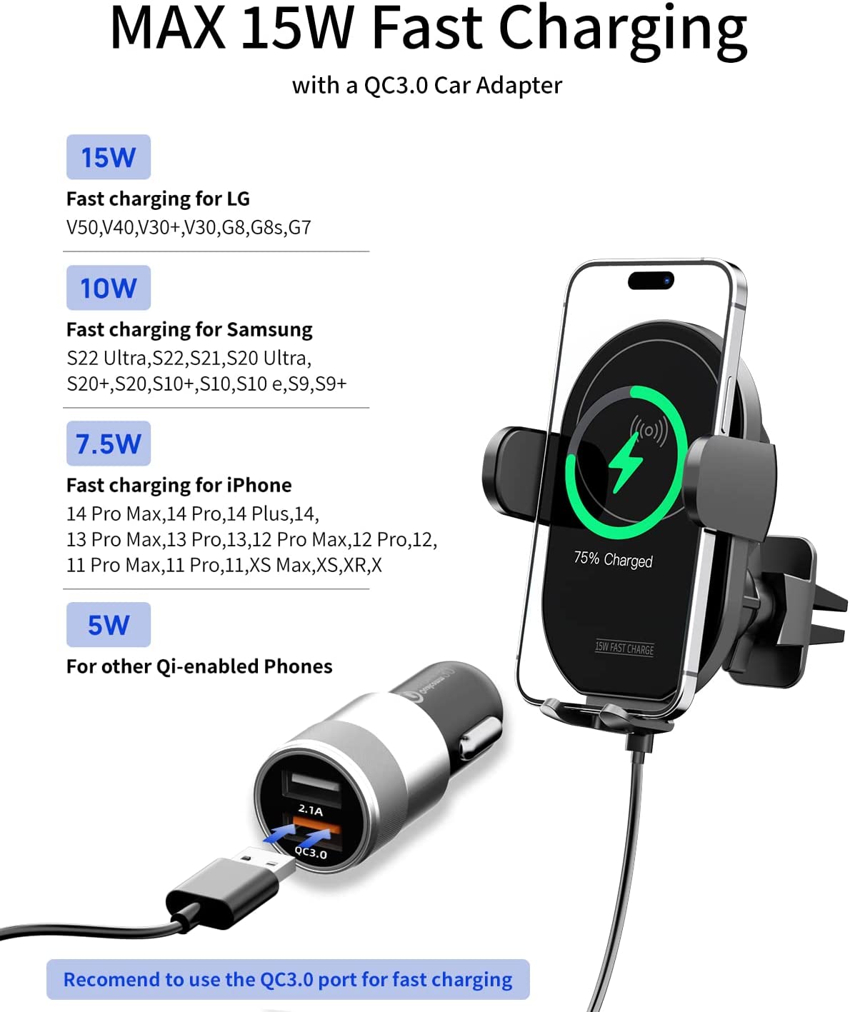 Buy Wholesale China 3-in-1 Silicon Car Wireless Charger,fast Charge,car  Stands, Wireless Charger, Storage Box Qi Charger & Car Wireless Charger  Stands Qi Wireless Charger at USD 8